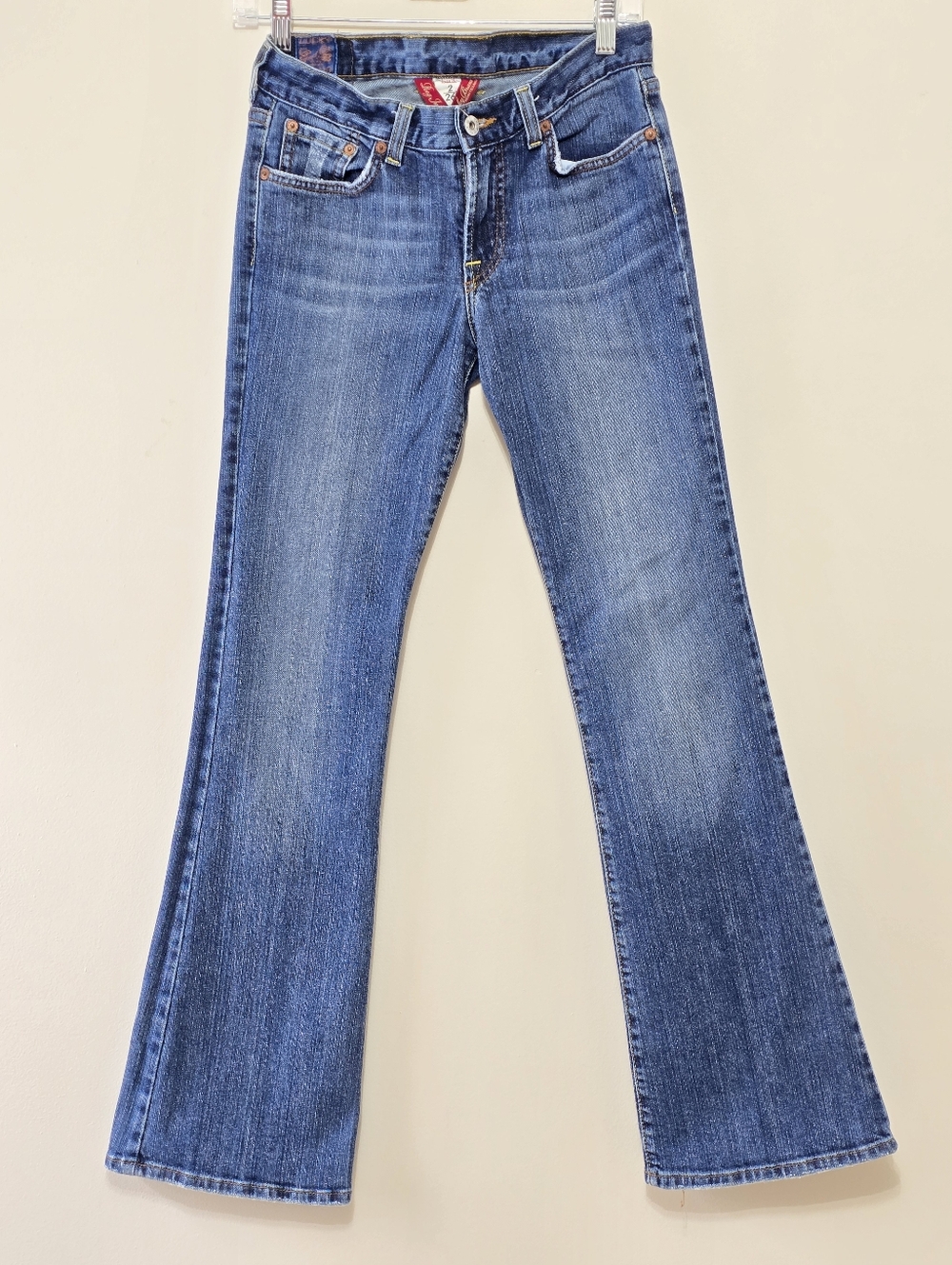 Vintage Y2K Lucky Brand Jeans Sz 2 Womens Lil Fleur Low Rise Flare Denim 26x31